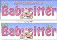 Large DL Merry Christmas BABYSITTER 3D decoupage with Livvy Bear