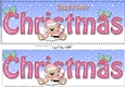 Large DL Merry Christmas BABYS 1st CHRISTMAS 3D decoupage with Livvy Bear