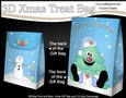 3D Christmas Gift Bag Mini Kit - Cute Xmas Tree is having a Snowball Fight