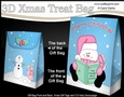 3D Christmas Gift Bag Mini Kit - Snowman Oli is reading an Xmas Story