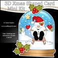 3D Shaped Christmas Snow Globe Card Kit - Snowball Sam