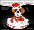 3D Shaped Rocking Christmas Card Mini Kit - Little St Bernard Dog
