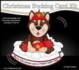 3D Shaped Rocking Christmas Card Mini Kit - Little Husky Dog