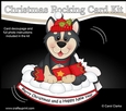 3D Shaped Rocking Christmas Card Mini Kit - Little Husky Dog