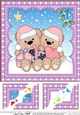 Christmas 8 x 8 Scalloped Corner Topper - Livvy Bear is in Love