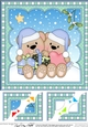 Christmas 8 x 8 Scalloped Corner Topper - Livvy Bear is in Love