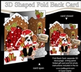 3D Shaped No-Hole Fold Back Christmas Card Kit - Little St Bernard Dog