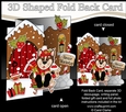 3D Shaped No-Hole Fold Back Christmas Card Kit - Little Husky Dog