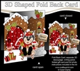 3D Shaped No-Hole Fold Back Christmas Card Kit - Little Husky Dog