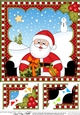 Christmas Santa 8 x 8 Scalloped Corner Topper