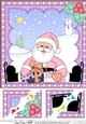 Christmas Santa 8 x 8 Scalloped Corner Topper