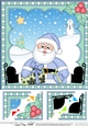 Christmas Santa 8 x 8 Scalloped Corner Topper