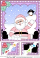 Christmas Santa 8 x 8 Scalloped Corner Topper