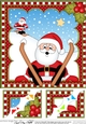 Christmas Santa 8 x 8 Scalloped Corner Topper