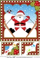 Christmas Santa 8 x 8 Scalloped Corner Topper