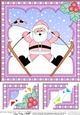 Christmas Santa 8 x 8 Scalloped Corner Topper