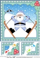Christmas Santa 8 x 8 Scalloped Corner Topper