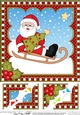 Christmas Santa 8 x 8 Scalloped Corner Topper