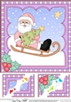 Christmas Santa 8 x 8 Scalloped Corner Topper