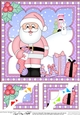 Christmas Santa 8 x 8 Scalloped Corner Topper