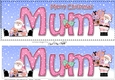 Large DL Merry Christmas MUM with Santa 3D decoupage