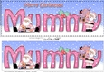 Large DL Merry Christmas MUMMY with Santa 3D decoupage