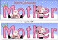Large DL Merry Christmas MOTHER with Santa 3D decoupage