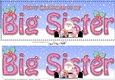 Large DL Merry Christmas to my BIG SISTER with Santa 3D decoupage