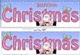Large DL Merry Christmas BABYS 1st CHRISTMAS with Santa 3D decoupage