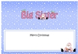 Large DL Merry Christmas BIG SISTER with Santa insert