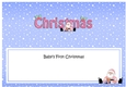 Large DL Merry Christmas BABYS 1st CHRISTMAS with Santa insert
