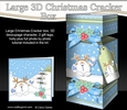 3D Large Christmas Cracker Box - Snowball Sam is Snowballing