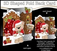 3D Shaped No-Hole Fold Back Christmas Card Mini Kit - Livvy Bear has an Xmas Letter