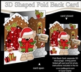 3D Shaped No-Hole Fold Back Christmas Card Mini Kit - Livvy Bear has an Xmas Present