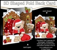 3D Shaped No-Hole Fold Back Christmas Card Mini Kit - Livvy Bear has an Xmas Sack of Presents