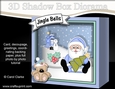 3D Christmas Diorama Shadow Box Card Mini Kit - Santa has an Xmas Tree