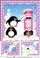 Christmas Penguin 8 x 8 Scalloped Corner Topper