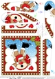 Christmas Rudolph Fan Pyramage Topper