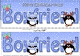 Large DL Merry Christmas to my BOYFRIEND 3D decoupage with Penguins