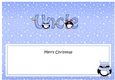 Large DL Merry Christmas UNCLE insert with Penguins