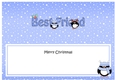Large DL Merry Christmas BEST FRIEND insert with Penguins