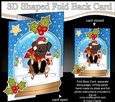 Christmas 3D Shaped No-Hole Fold Back Mini Kit - Little Chocolate Labrador Dog