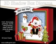 3D Christmas Diorama Shadow Box Card Mini Kit - Little Bichon Frise Dog