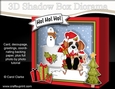 3D Christmas Diorama Shadow Box Card Mini Kit - Little St Bernard Dog
