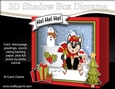 3D Christmas Diorama Shadow Box Card Mini Kit - Little Husky Dog
