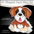 3D Shaped Card  Kit - Little St Bernard Dog Tex