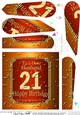 21st Birthday Husband Beer Label Fan Pyramage Topper