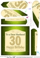 30th Birthday Husband Champagne Label Fan Pyramage Topper