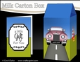 3D Milk Carton Treat Box - Pink Rolls Royce