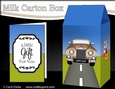 3D Milk Carton Treat Box - Gold Rolls Royce